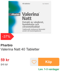 valerianatt insomningsbesvär