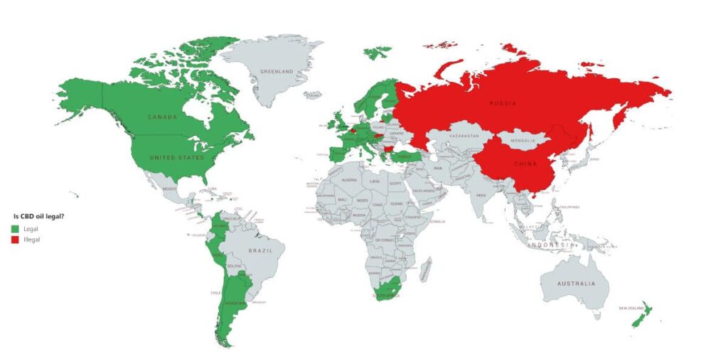 är CBD olja lagligt i resten av världen