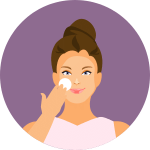 applicera ansiktkräm